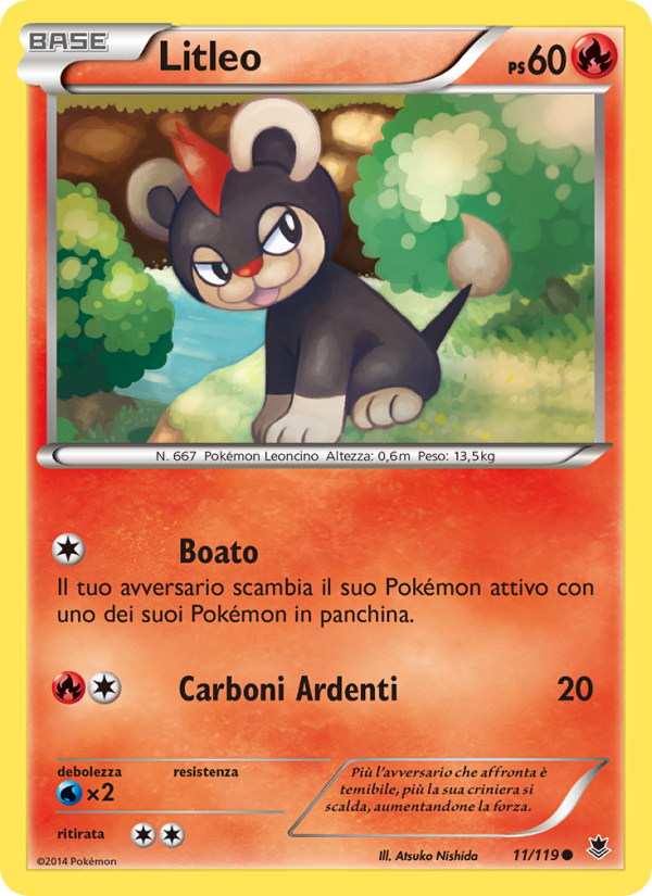 Litleo 011/124 — Forze Spettrali (Italian Pokémon TCG card)