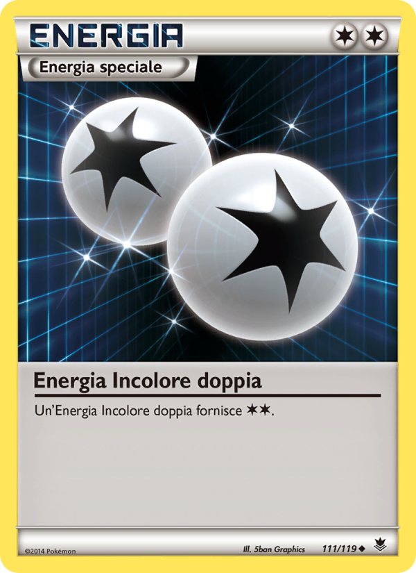 Energia Incolore doppia 111/124 — Forze Spettrali (Italian Pokémon TCG card)