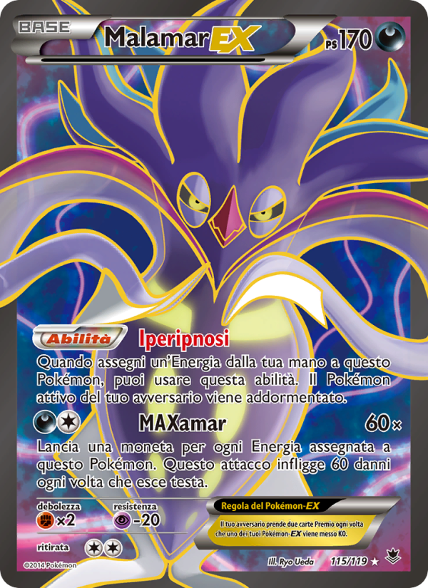 Malamar EX 115/124 — Forze Spettrali (Italian Pokémon TCG card)