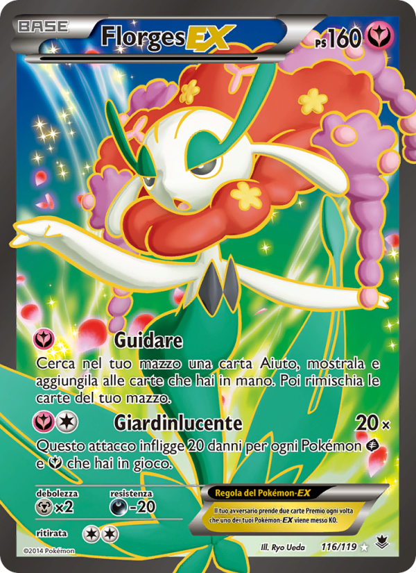 Florges EX 116/124 — Forze Spettrali (Italian Pokémon TCG card)