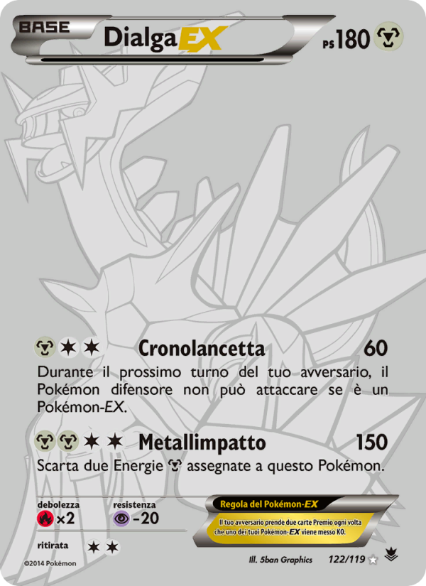 Dialga EX 122/124 — Forze Spettrali (Italian Pokémon TCG card)