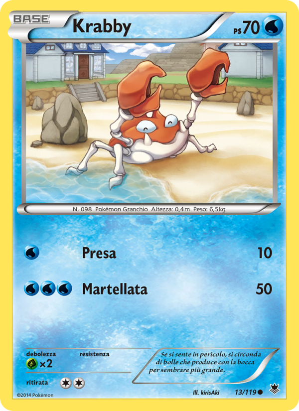 Krabby 013/124 — Forze Spettrali (Italian Pokémon TCG card)