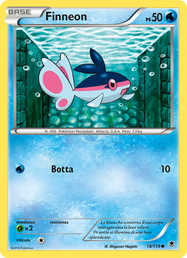 Finneon 018/124 — Forze Spettrali (Italian Pokémon TCG card)
