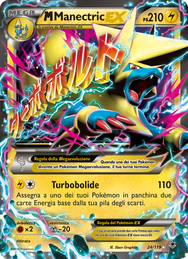 M Manectric EX 024/124 — Forze Spettrali (Italian Pokémon TCG card)