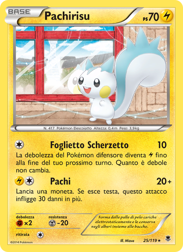 Pachirisu 025/124 — Forze Spettrali (Italian Pokémon TCG card)