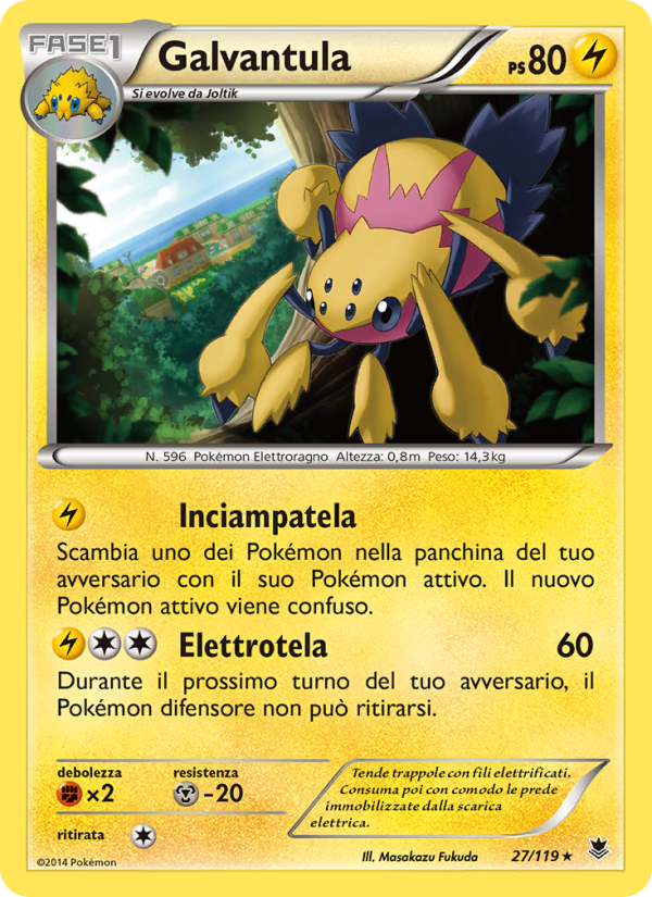 Galvantula 027/124 — Forze Spettrali (Italian Pokémon TCG card)