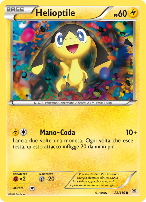 Helioptile 028/124 — Forze Spettrali (Italian Pokémon TCG card)