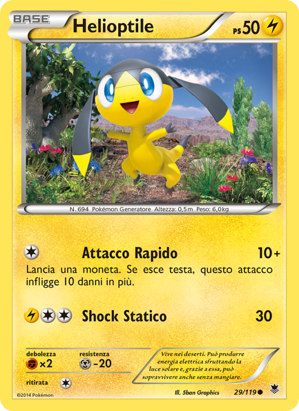 Helioptile 029/124 — Forze Spettrali (Italian Pokémon TCG card)