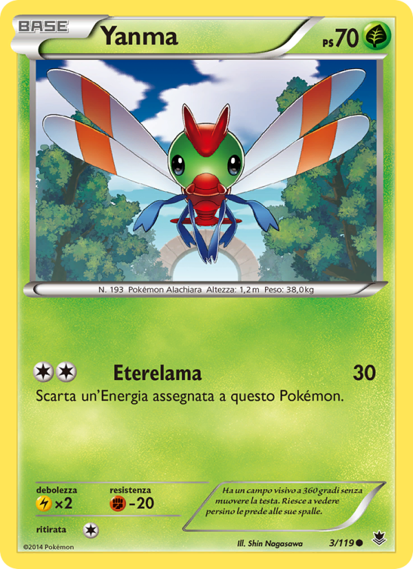 Yanma 003/124 — Forze Spettrali (Italian Pokémon TCG card)
