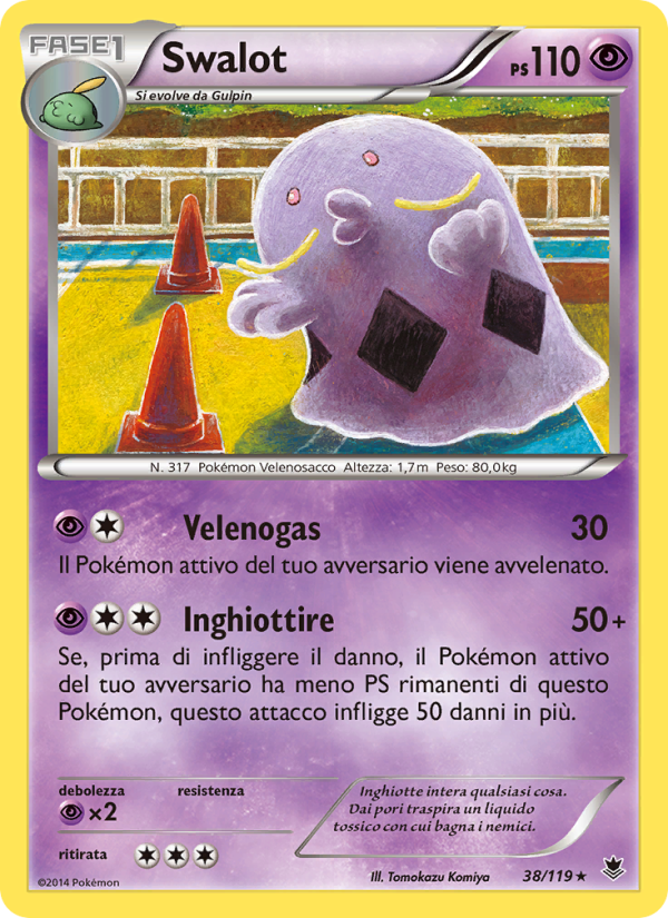 Swalot 038/124 — Forze Spettrali (Italian Pokémon TCG card)
