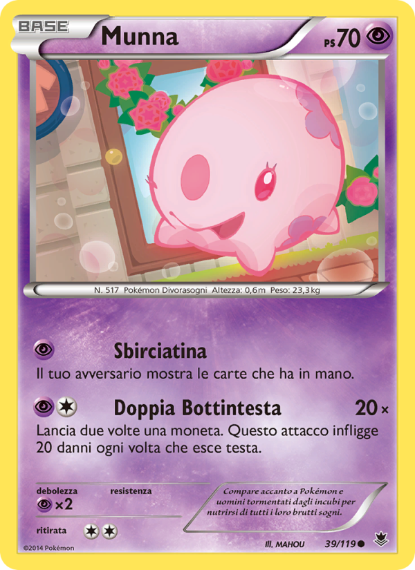 Munna 039/124 — Forze Spettrali (Italian Pokémon TCG card)