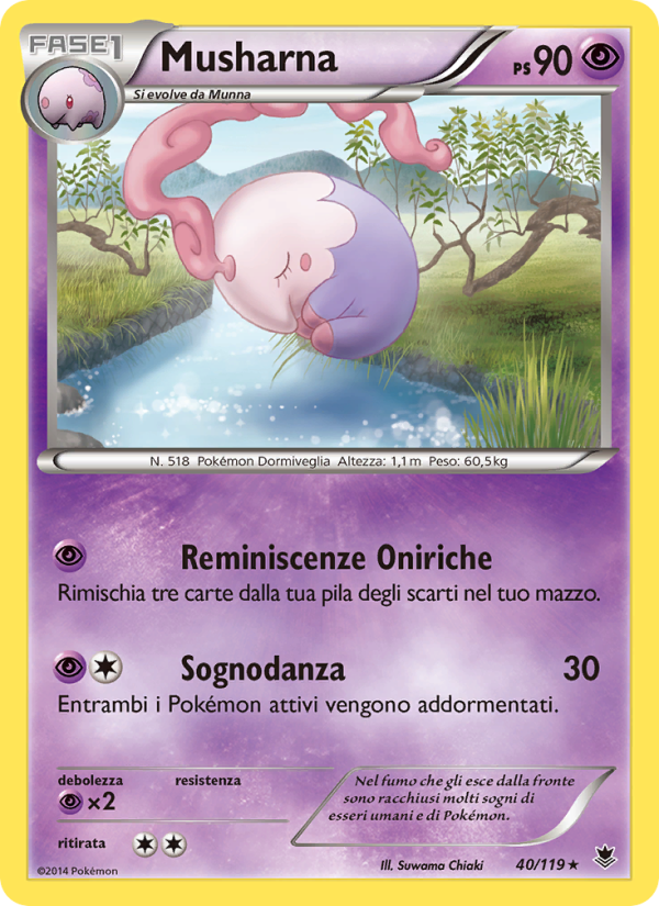 Musharna 040/124 — Forze Spettrali (Italian Pokémon TCG card)