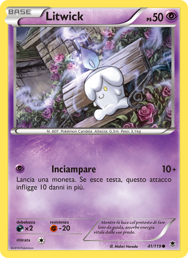 Litwick 041/124 — Forze Spettrali (Italian Pokémon TCG card)