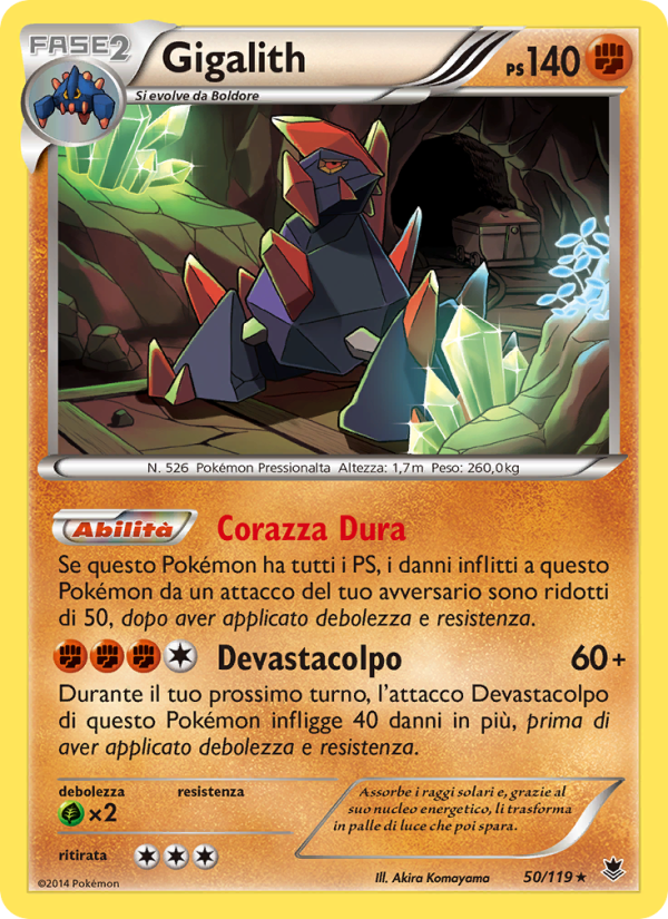 Gigalith 050/124 — Forze Spettrali (Italian Pokémon TCG card)