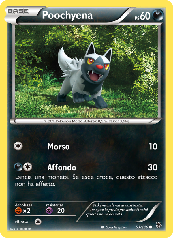 Poochyena 053/124 — Forze Spettrali (Italian Pokémon TCG card)