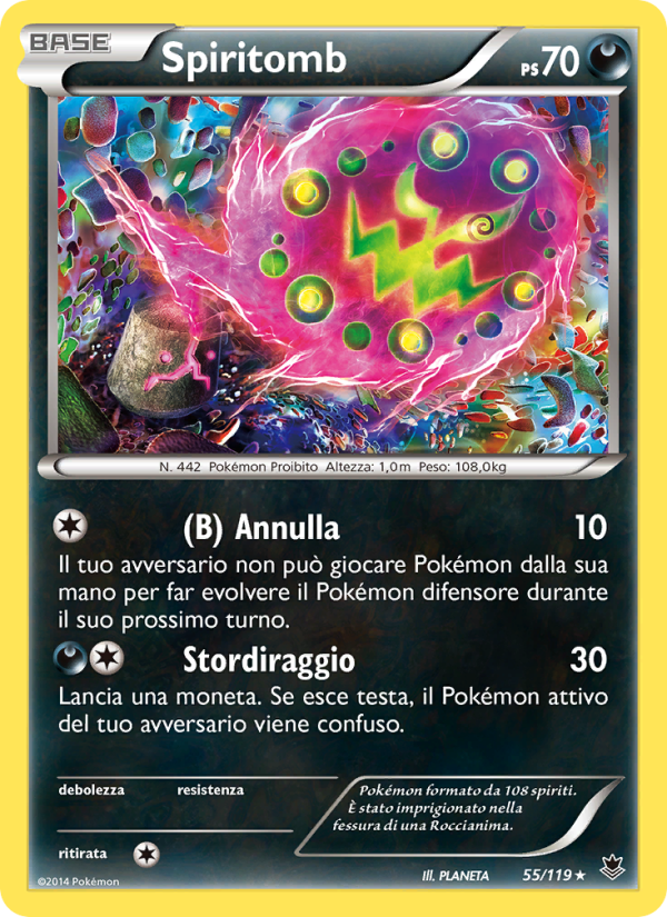 Spiritomb 055/124 — Forze Spettrali (Italian Pokémon TCG card)