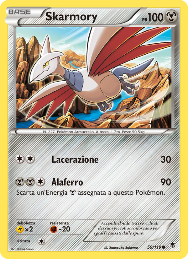 Skarmory 059/124 — Forze Spettrali (Italian Pokémon TCG card)