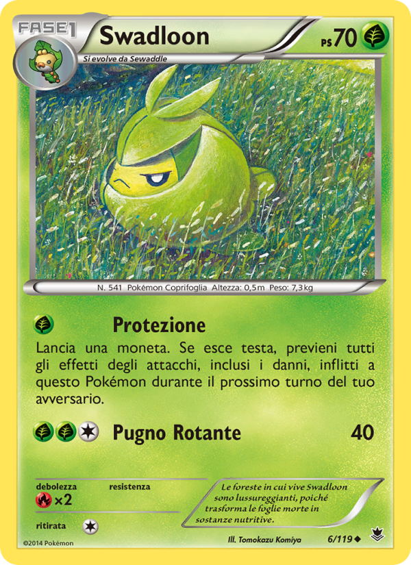 Swadloon 006/124 — Forze Spettrali (Italian Pokémon TCG card)