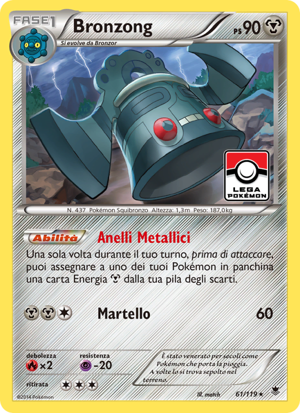 Bronzong 061/124 — Forze Spettrali (Italian Pokémon TCG card)