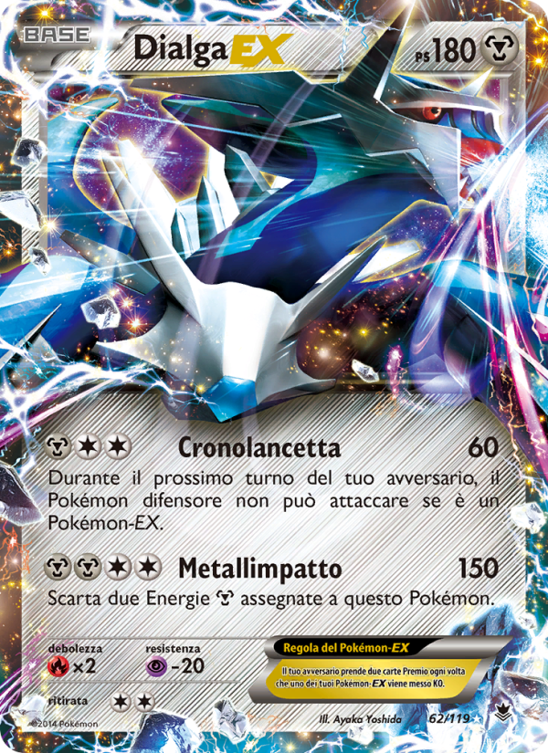 Dialga EX 062/124 — Forze Spettrali (Italian Pokémon TCG card)
