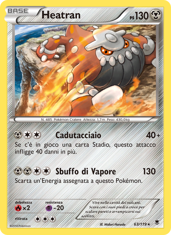 Heatran 063/124 — Forze Spettrali (Italian Pokémon TCG card)