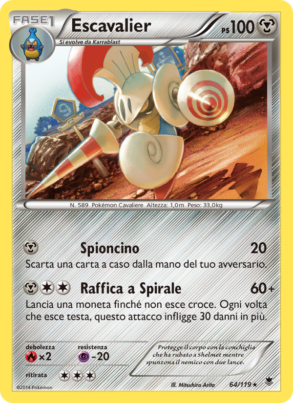 Escavalier 064/124 — Forze Spettrali (Italian Pokémon TCG card)
