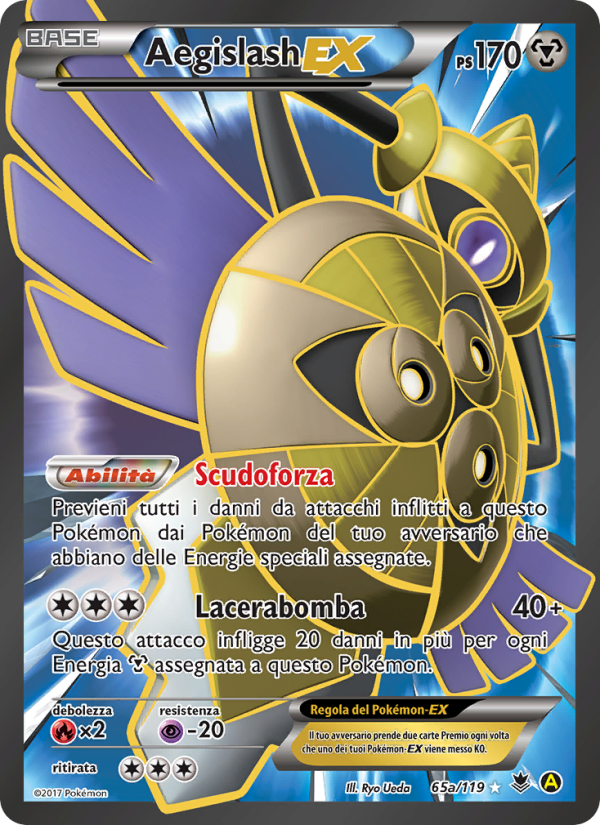 Aegislash EX 065/124 — Forze Spettrali (Italian Pokémon TCG card)