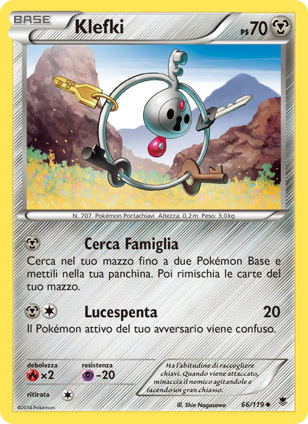 Klefki 066/124 — Forze Spettrali (Italian Pokémon TCG card)