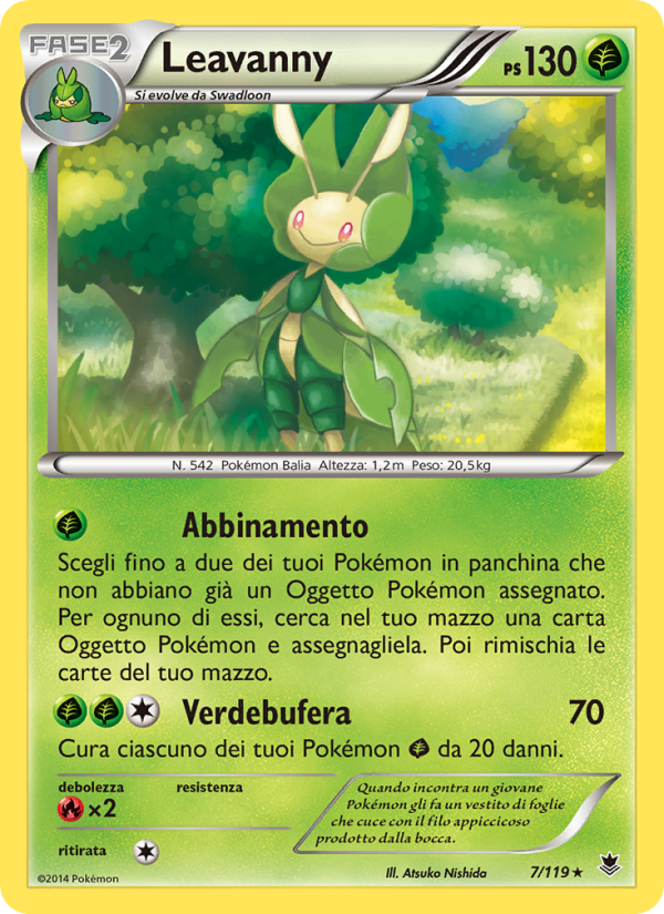 Leavanny 007/124 — Forze Spettrali (Italian Pokémon TCG card)