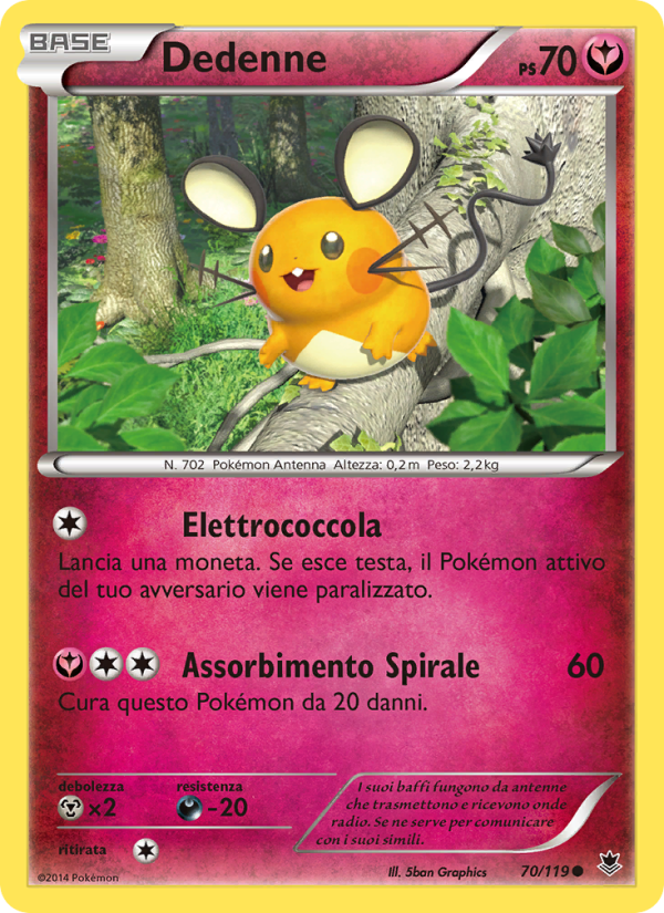 Dedenne 070/124 — Forze Spettrali (Italian Pokémon TCG card)