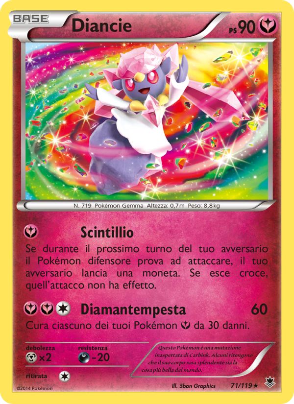 Diancie 071/124 — Forze Spettrali (Italian Pokémon TCG card)