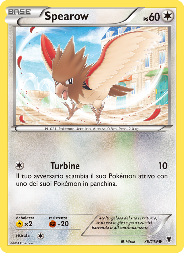 Spearow 078/124 — Forze Spettrali (Italian Pokémon TCG card)