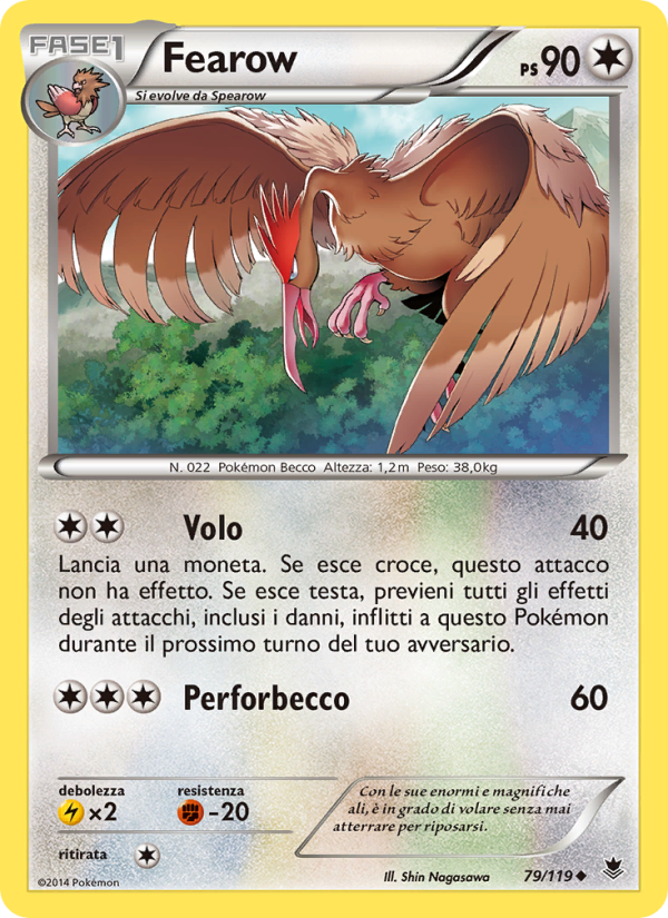 Fearow 079/124 — Forze Spettrali (Italian Pokémon TCG card)