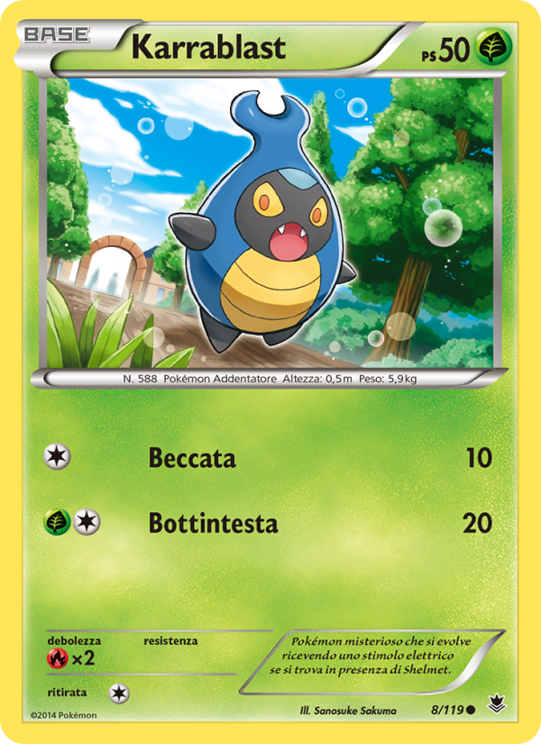 Karrablast 008/124 — Forze Spettrali (Italian Pokémon TCG card)
