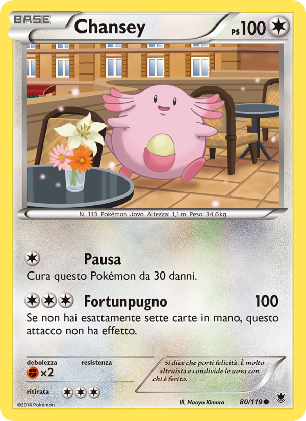 Chansey 080/124 — Forze Spettrali (Italian Pokémon TCG card)