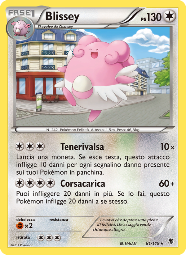 Blissey 081/124 — Forze Spettrali (Italian Pokémon TCG card)