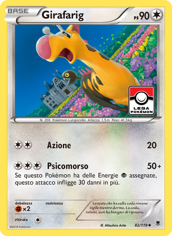 Girafarig 082/124 — Forze Spettrali (Italian Pokémon TCG card)