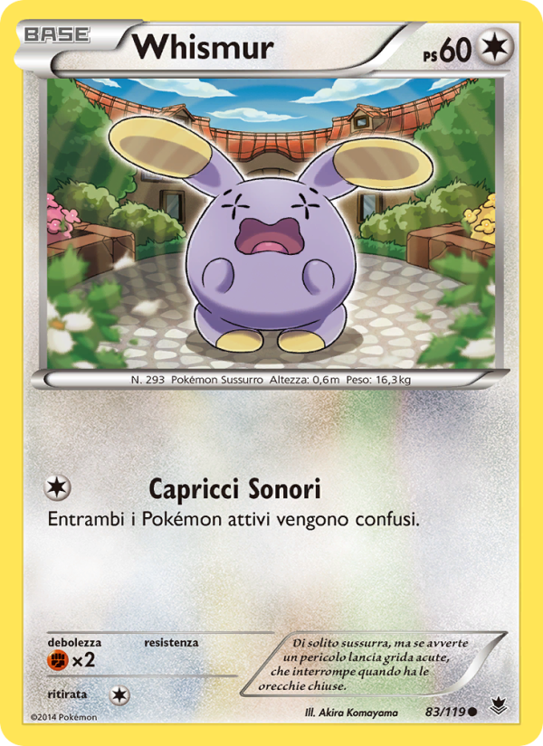 Whismur 083/124 — Forze Spettrali (Italian Pokémon TCG card)
