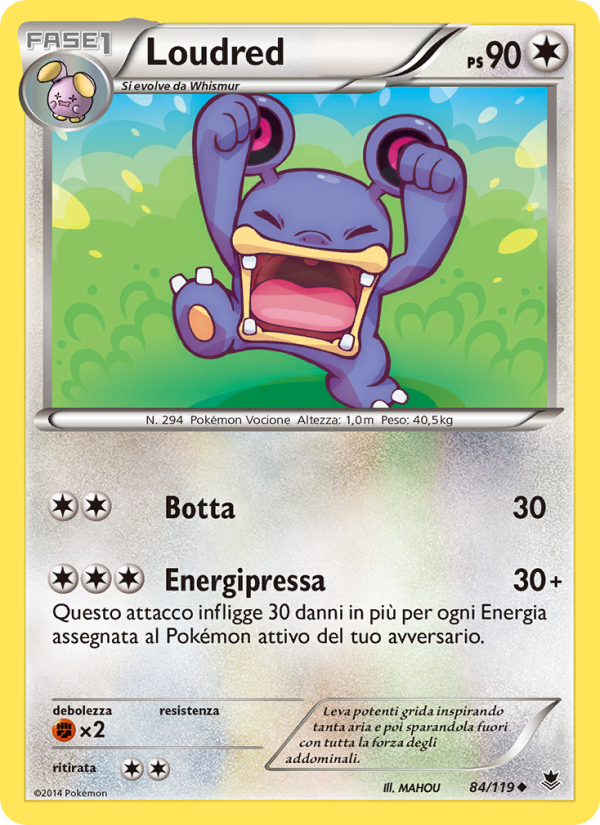 Loudred 084/124 — Forze Spettrali (Italian Pokémon TCG card)
