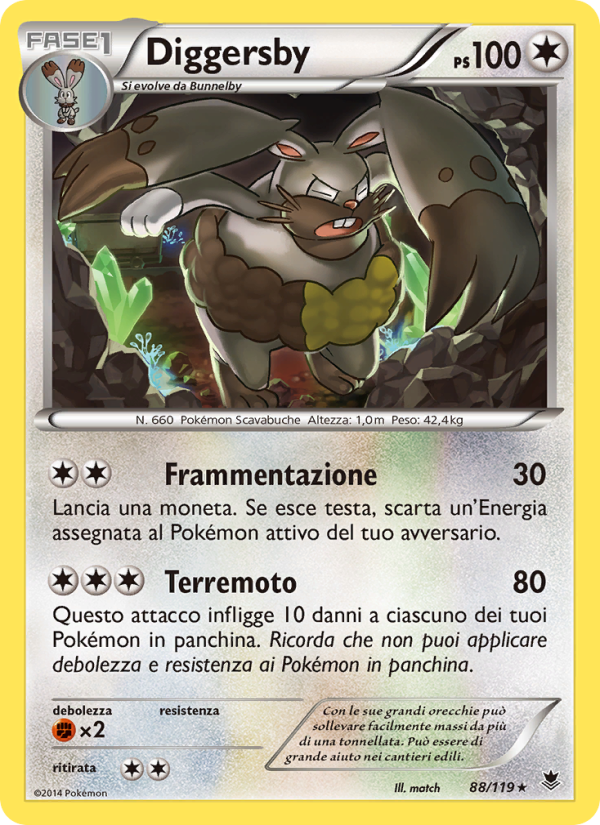 Diggersby 088/124 — Forze Spettrali (Italian Pokémon TCG card)