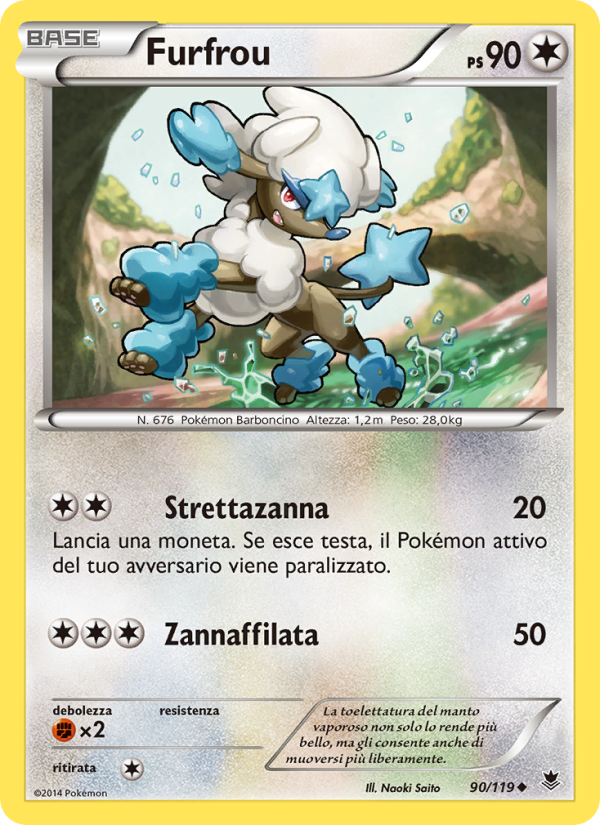 Furfrou 090/124 — Forze Spettrali (Italian Pokémon TCG card)