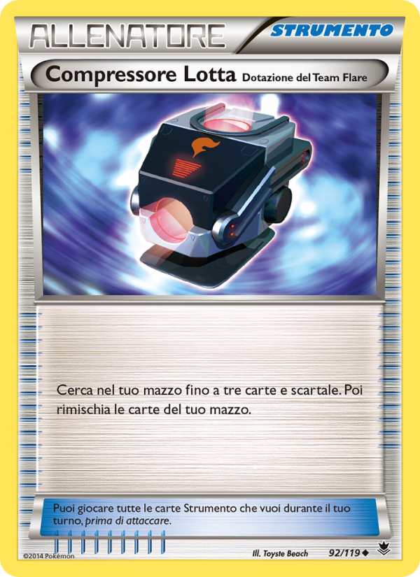 Compressore Lotta [Dotazione del Team Flare] 092/124 — Forze Spettrali (Italian Pokémon TCG card)
