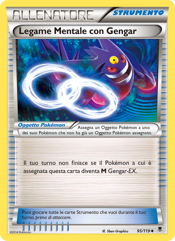 Legame Mentale con Gengar 095/124 — Forze Spettrali (Italian Pokémon TCG card)