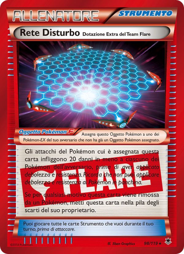 Rete Disturbo [Dotazione Extra del Team Flare] 098/124 — Forze Spettrali (Italian Pokémon TCG card)