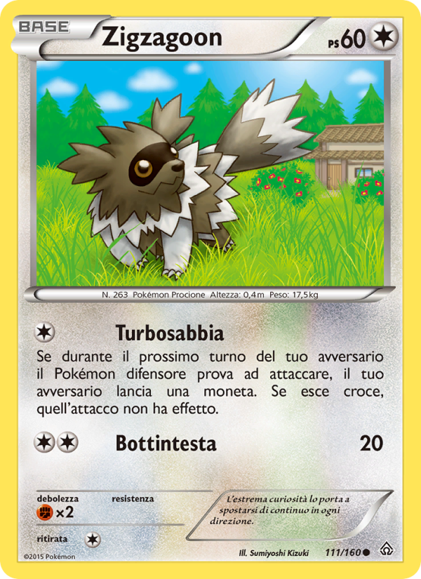 Zigzagoon 111/164 — Scontro Primordiale (Italian Pokémon TCG card)
