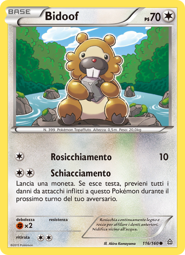 Bidoof 116/164 — Scontro Primordiale (Italian Pokémon TCG card)