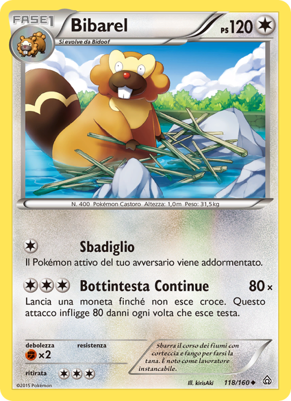 Bibarel 118/164 — Scontro Primordiale (Italian Pokémon TCG card)