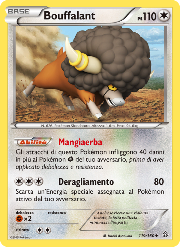 Bouffalant 119/164 — Scontro Primordiale (Italian Pokémon TCG card)