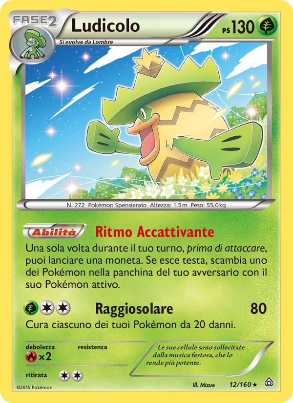 Ludicolo 012/164 — Scontro Primordiale (Italian Pokémon TCG card)