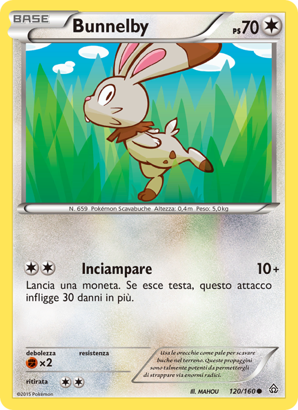 Bunnelby 120/164 — Scontro Primordiale (Italian Pokémon TCG card)